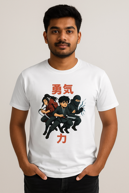 Courage & Strength Anime Warrior Oversized T-Shirt